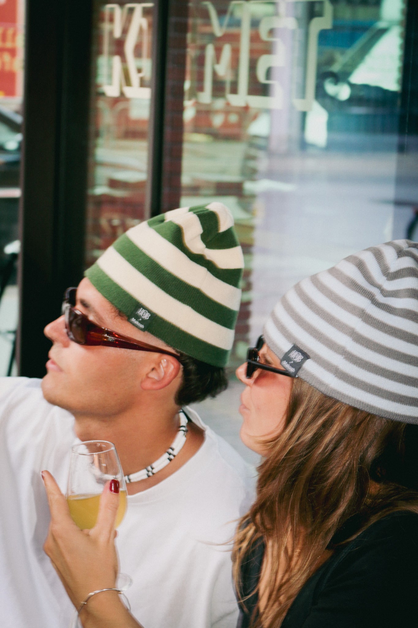 Green Stripes Beanie